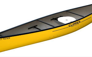 Clipper Packer 14' Fiberglass Canoe (Yellow) - Image 2